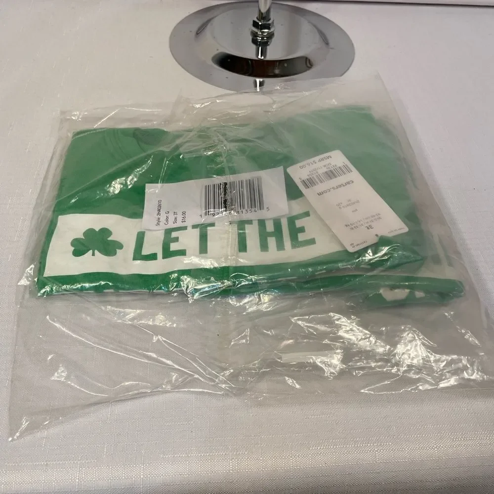 KELLY GREEN “LET THE SHENANIGANS BEGIN” T-SHIRT SIZE 3T NWT CARTER’s